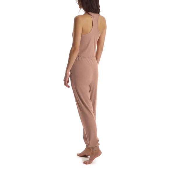 Commando Luxury Rib Racerback Jumpsuit in Color Mushroom - Picture 3 of 6